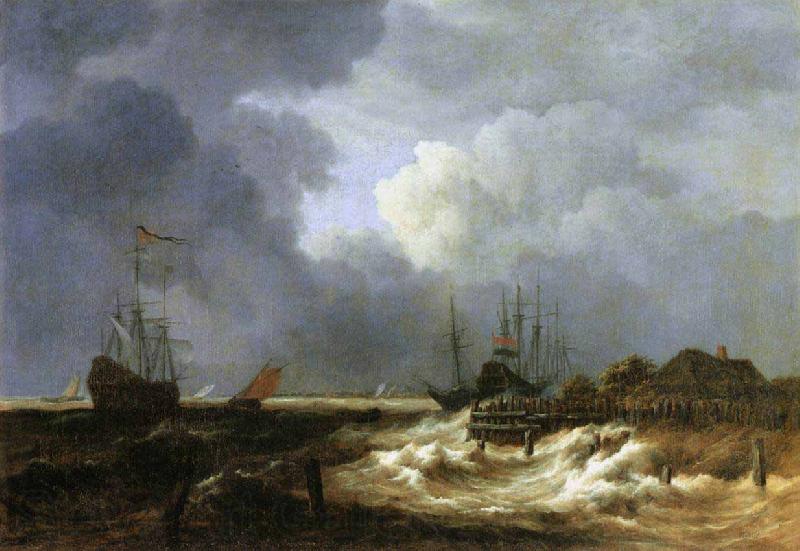 Jacob Isaacksz. van Ruisdael The Breakwater Spain oil painting art